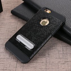 iPhone 7 Plus Pixel Armor Hybrid Kickstand Case (Black)